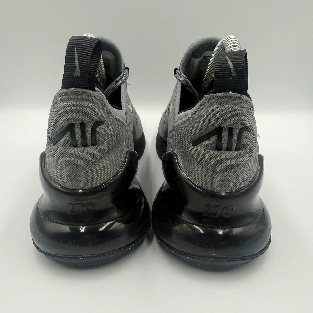 Nike Air Max 270 GS Unisex Size 4Y Running Shoes FN7786-001 Grey Black Orange
